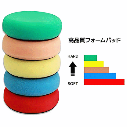 SPTA LD302 コードレス マルチ・ディティールポリッシャー 12V 最大8300RPM DA/RO切替 5mmオービット 1/2/3インチ対応【ホイールブラシ3本セット特典付きWE-BR3】