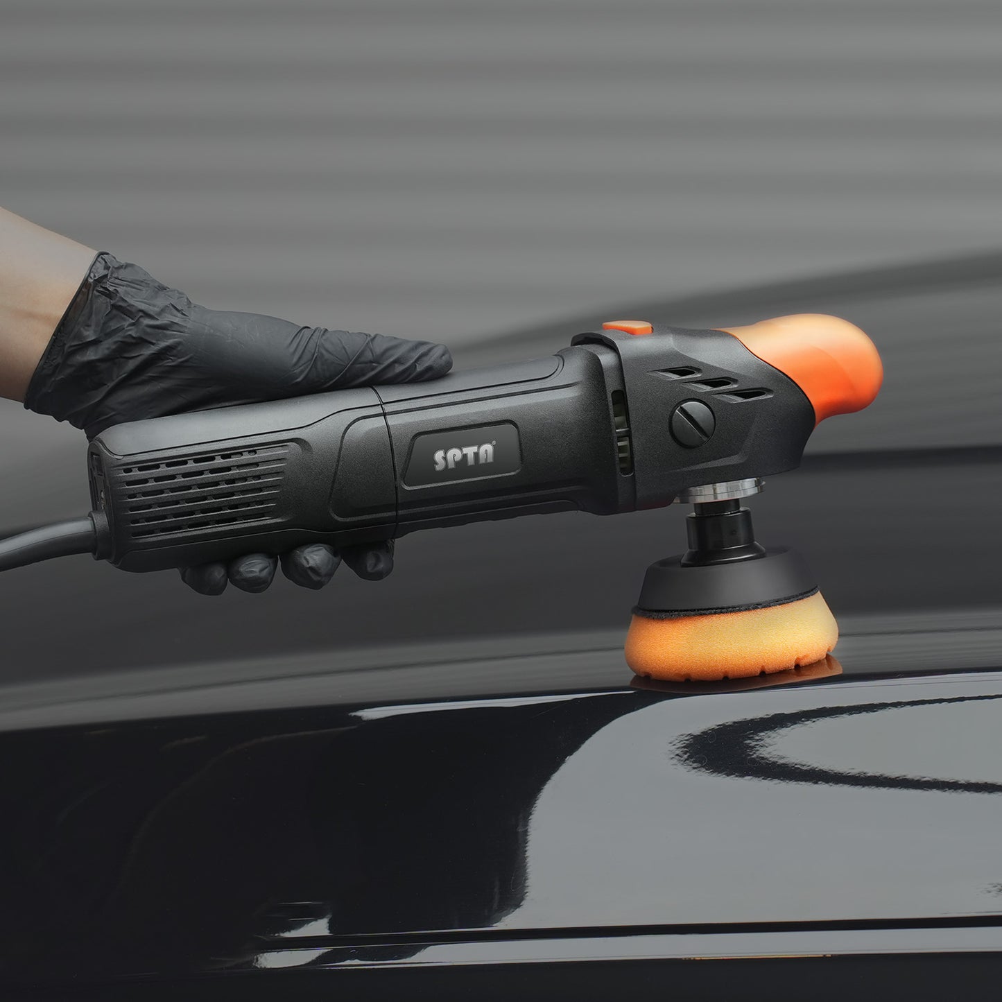 SPTA CP303 プロフェッショナル・ミニロータリーポリッシャー 3インチ 80mm シングルアクション M14 研磨機 【ホイールブラシ3本セット特典付きWE-BR3】【予約販売2026年5月以降順次発送】