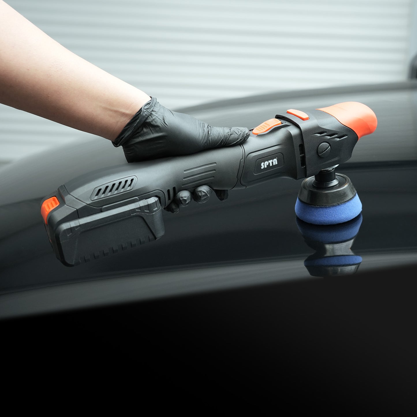 SPTA CP403 コードレス シングルポリッシャー 3インチ 80mm ブラシレスモーター 18V 【ホイールブラシ3本セット特典付きWE-BR3】【予約販売2026年5月以降順次発送】