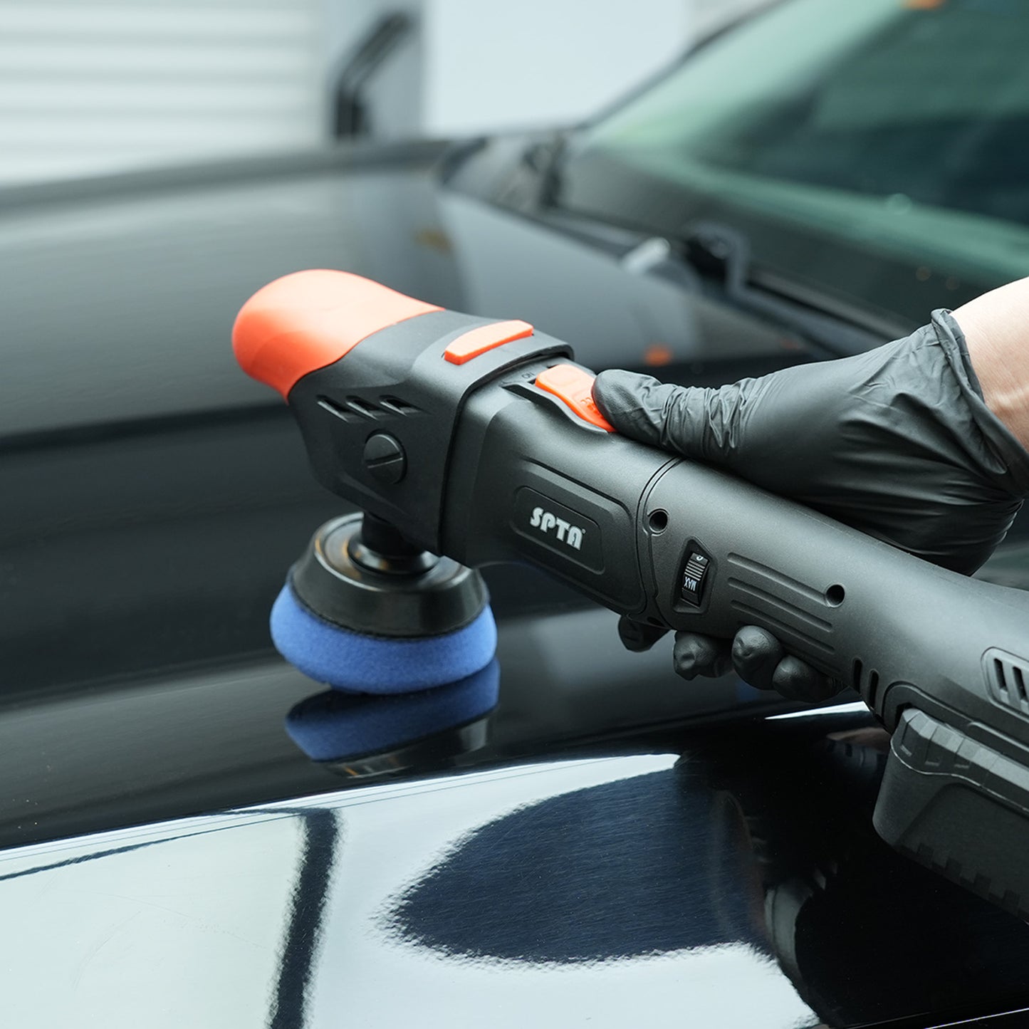 SPTA CP403 コードレス シングルポリッシャー 3インチ 80mm ブラシレスモーター 18V 【ホイールブラシ3本セット特典付きWE-BR3】【予約販売2026年5月以降順次発送】