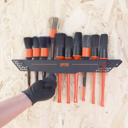 SPTA OT010 ディテイリングブラシ専用 壁掛けホルダー 壁掛け式 12本収納 毛先保護 防錆メタル 【予約販売2026年5月以降順次発送】