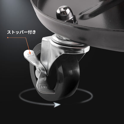 SPTA PT162 ディテイリング・モバイル・スツール 高さ調整 360度回転 収納トレイ付 耐油ビニール仕様 【予約販売2026年5月以降順次発送】