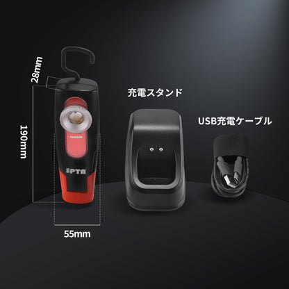 SPTA PT165 LED スワールライト 塗装研磨用 スワールファインダー 無段階調光 180度可変 マグネット内蔵 【予約販売2026年5月以降順次発送】