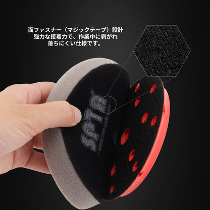 SPTA SF03 ウレタンバフ 車磨き 最終仕上げ グレー 鏡面 V2.0 【オーロラマーク除去・ツヤ出し】 高密度ポリエステル シングル・ダブル兼用 【予約販売2026年5月以降順次発送】