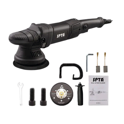 SPTA DA502 ダブルアクションポリッシャー 125mm 5インチ オービット15mm 780W プロ仕様 ランダムオービット【ホイールブラシ3本セット特典付きWE-BR3】
