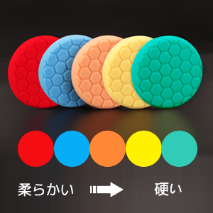 SPTA BAF-BH55.65 ハニカム形状 ウレタンバフ 5枚セット 125mm 5インチ  150mm 6インチ 研磨 傷消し 鏡面仕上げ